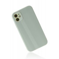 Newface iPhone 12 Kılıf Glass Kapak - Turkuaz