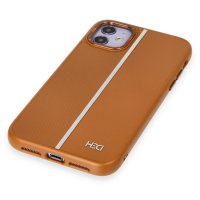 HDD iPhone 11 Kılıf HBC-155 Lizbon Kapak - Kahverengi