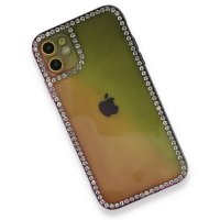 Newface iPhone 11 Kılıf İmaj Silikon - Mor-Siyah