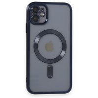 Newface iPhone 11 Kılıf Kross Magneticsafe Kapak - Lacivert