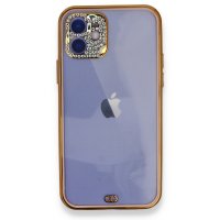 Newface iPhone 11 Kılıf Liva Taşlı Silikon - Pembe