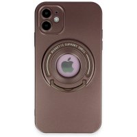 Newface iPhone 11 Kılıf Lukka Magneticsafe Kapak - Kahverengi