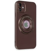 Newface iPhone 11 Kılıf Lukka Magneticsafe Kapak - Kahverengi