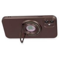Newface iPhone 11 Kılıf Lukka Magneticsafe Kapak - Kahverengi