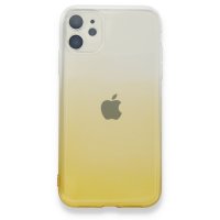 Newface iPhone 11 Kılıf Lüx Çift Renkli Silikon - Sarı