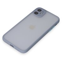 Newface iPhone 11 Kılıf Montreal Silikon Kapak - Gri