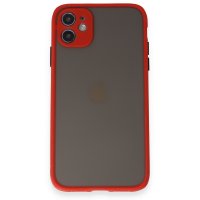 Newface iPhone 11 Kılıf Montreal Silikon Kapak - Kırmızı