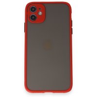 Newface iPhone 11 Kılıf Montreal Silikon Kapak - Kırmızı