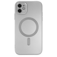 Newface iPhone 11 Kılıf Moshi Lens Magneticsafe Silikon - Gümüş