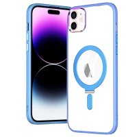 Newface iPhone 11 Kılıf Mudo Magneticsafe Standlı Kapak - Sierra Blue