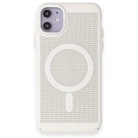 Newface iPhone 11 Kılıf Plüton Magneticsafe Kapak - Beyaz