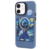 Newface iPhone 11 Kılıf Prada Desenli Kapak - Prada Mavi - 1