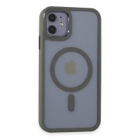 Newface iPhone 11 Kılıf Room Magneticsafe Silikon - Gri