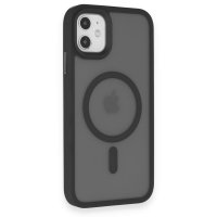 Newface iPhone 11 Kılıf Trex Magneticsafe Kapak - Siyah
