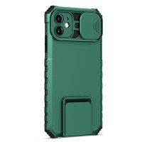 Newface iPhone 11 Kılıf Walker Standlı Kapak - Yeşil