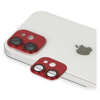 Newface iPhone 11 Pers Alüminyum Kamera Lens - Kırmızı