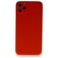 Newface iPhone 11 Pro Kılıf 360 Full Body Silikon Kapak - Kırmızı