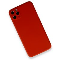 Newface iPhone 11 Pro Kılıf 360 Full Body Silikon Kapak - Kırmızı
