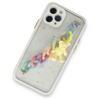 Newface iPhone 11 Pro Kılıf Ayıcıklı Silikon - Beyaz