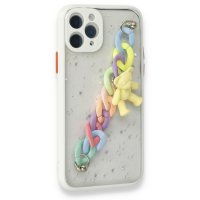 Newface iPhone 11 Pro Kılıf Ayıcıklı Silikon - Beyaz