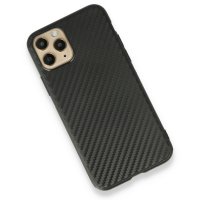 Newface iPhone 11 Pro Kılıf Carbonix Silikon - Siyah