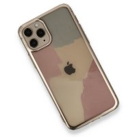 Newface iPhone 11 Pro Kılıf Çiçekli Silikon - Buz Mavi