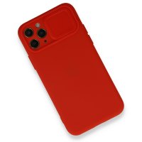 Newface iPhone 11 Pro Kılıf Color Lens Silikon - Kırmızı