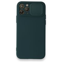 Newface iPhone 11 Pro Kılıf Color Lens Silikon - Yeşil