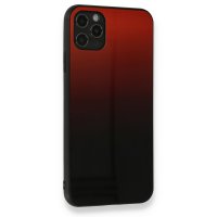 Newface iPhone 11 Pro Max Kılıf Grady Silikon - Kırmızı-Siyah