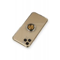 Newface iPhone 11 Pro Kılıf Gros Yüzüklü Silikon - Gold