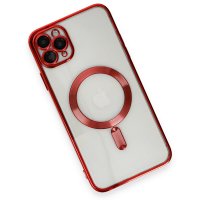 Newface iPhone 11 Pro Kılıf Kross Magneticsafe Kapak - Kırmızı