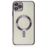 Newface iPhone 11 Pro Kılıf Kross Magneticsafe Kapak - Mor