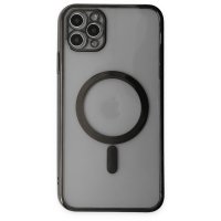 Newface iPhone 11 Pro Kılıf Magneticsafe Lazer Silikon - Siyah