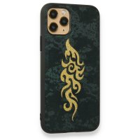 Newface iPhone 11 Pro Kılıf Motif Silikon Kapak - Yeşil