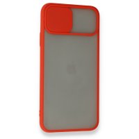 Newface iPhone 11 Pro Kılıf Palm Buzlu Kamera Sürgülü Silikon - Kırmızı
