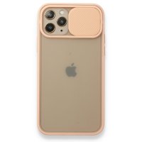 Newface iPhone 11 Pro Kılıf Palm Buzlu Kamera Sürgülü Silikon - Pembe