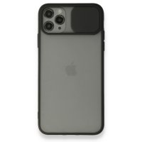 Newface iPhone 11 Pro Kılıf Palm Buzlu Kamera Sürgülü Silikon - Siyah