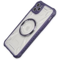 Newface iPhone 11 Pro Kılıf Prag Magneticsafe Kapak - Derin Mor