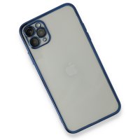 Newface iPhone 11 Pro Kılıf Razer Lensli Silikon - Mavi