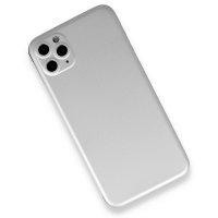 Newface iPhone 11 Pro Max Kılıf 360 Full Body Silikon Kapak - Beyaz