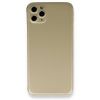 Newface iPhone 11 Pro Max Kılıf 360 Full Body Silikon Kapak - Gold