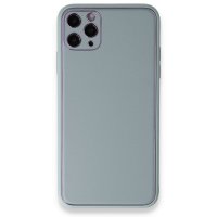 Newface iPhone 11 Pro Max Kılıf Coco Deri Silikon Kapak - Turkuaz