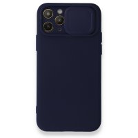 Newface iPhone 11 Pro Max Kılıf Color Lens Silikon - Lacivert