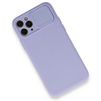 Newface iPhone 11 Pro Max Kılıf Color Lens Silikon - Mor