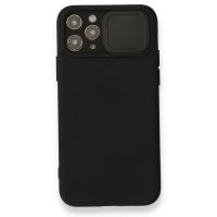 Newface iPhone 11 Pro Max Kılıf Color Lens Silikon - Siyah