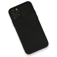 Newface iPhone 11 Pro Max Kılıf Color Lens Silikon - Siyah