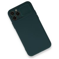 Newface iPhone 11 Pro Max Kılıf Color Lens Silikon - Yeşil
