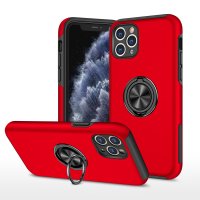 Newface iPhone 11 Pro Max Kılıf Elit Yüzüklü Kapak - Kırmızı