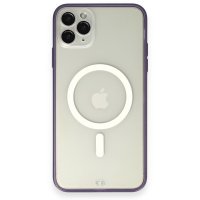 Newface iPhone 11 Pro Max Kılıf Grand Magneticsafe Kapak - Mor