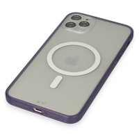 Newface iPhone 11 Pro Max Kılıf Grand Magneticsafe Kapak - Mor